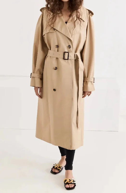 Trench Coat In Khaki