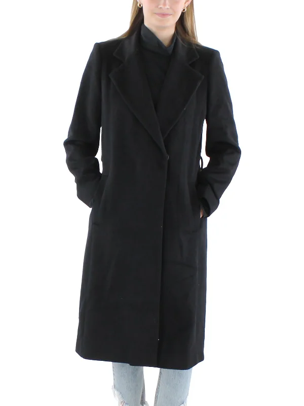 Womens Wool Tie Belt Wrap Coat