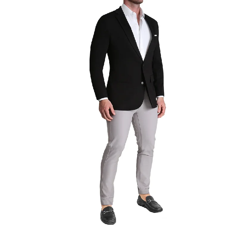 Athletic Fit Stretch Blazer - Black