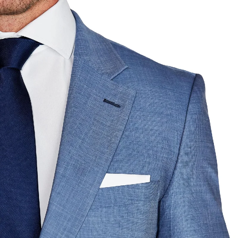 Athletic Fit Stretch Blazer - Heathered Light Blue