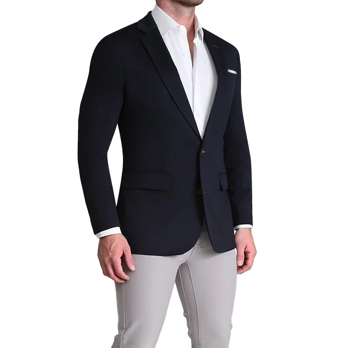 Athletic Fit Stretch Blazer - Navy