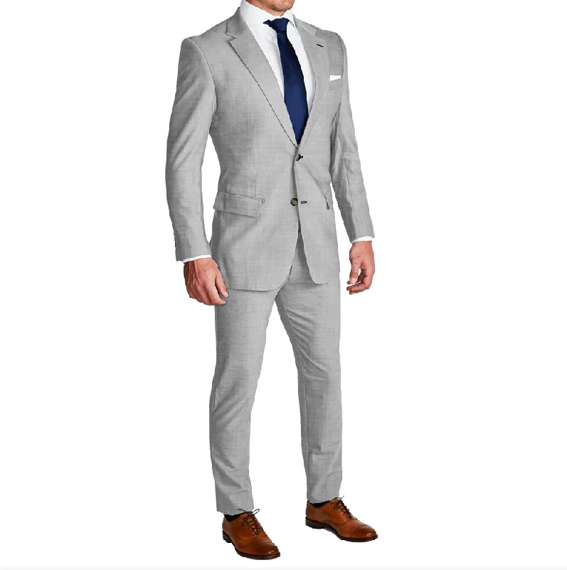 Athletic Fit Suit Pants - Lightweight Light Grey