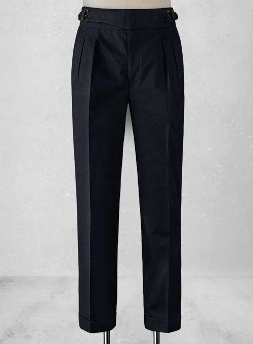 Dark Navy Blue Chino Gurkha Trousers