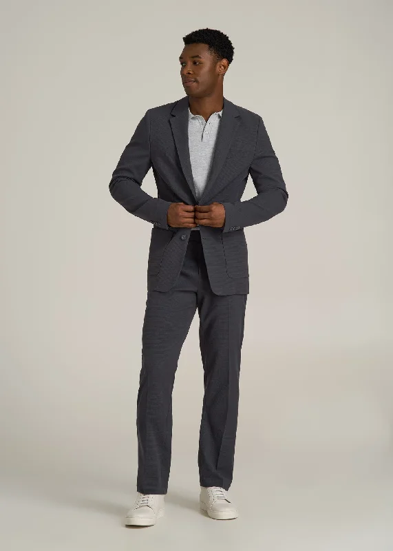 Garment Washed Stretch Chino Tall Blazer in Iron Grey