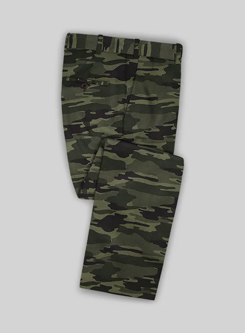 Green Stretch Camo Pants