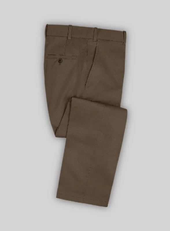 Stretch Summer Brown Chino Pants