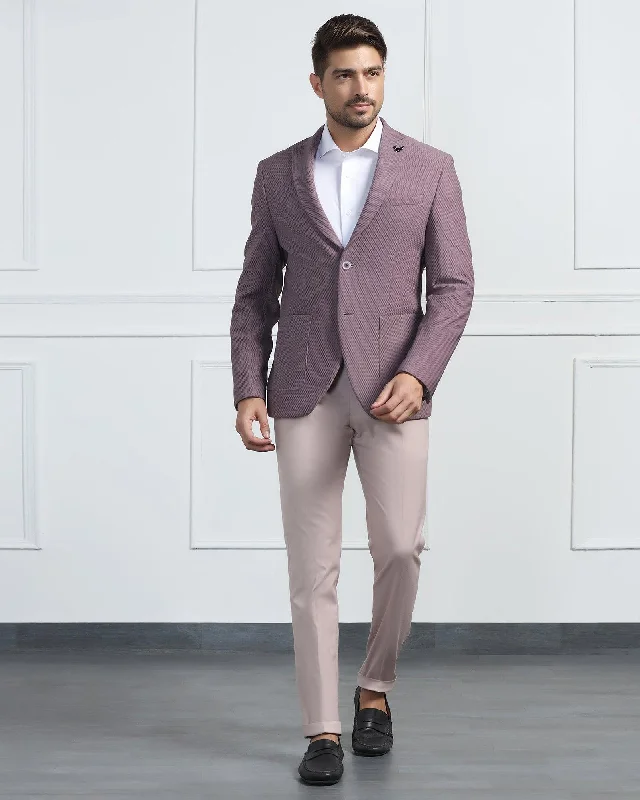 TechPro Formal Dusty Pink Textured Blazer - Renault