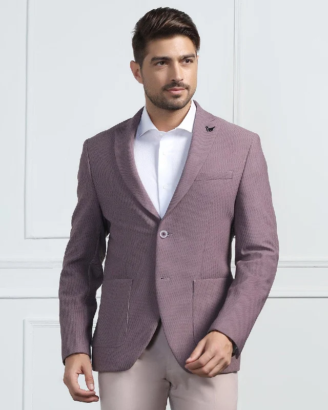 TechPro Formal Dusty Pink Textured Blazer - Renault