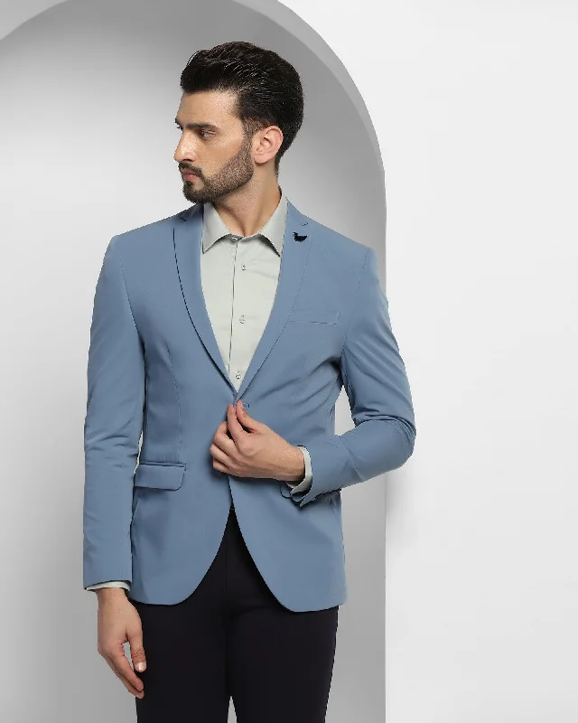 TechPro Formal Blue Solid Blazer - Acacia