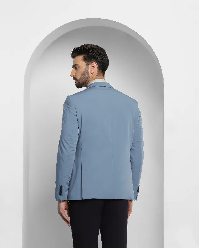 TechPro Formal Blue Solid Blazer - Acacia