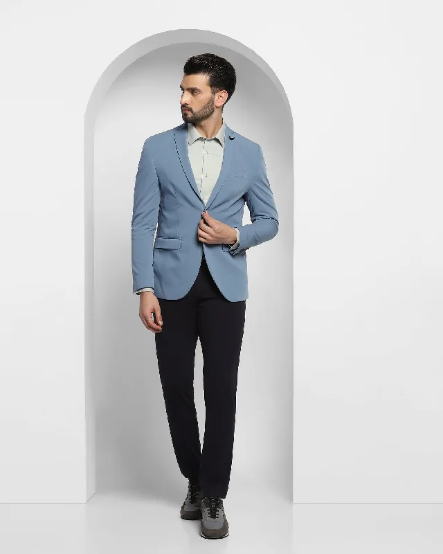 TechPro Formal Blue Solid Blazer - Acacia