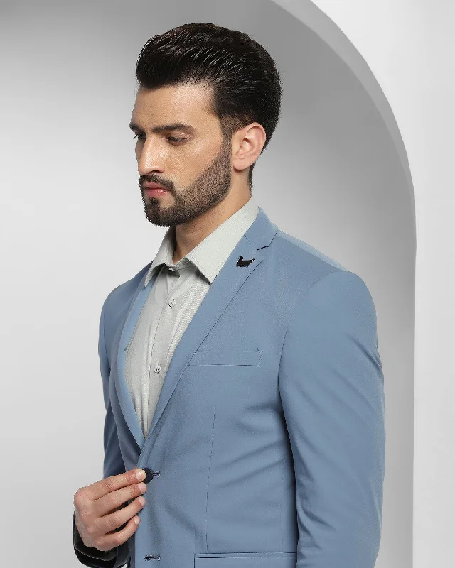 TechPro Formal Blue Solid Blazer - Acacia