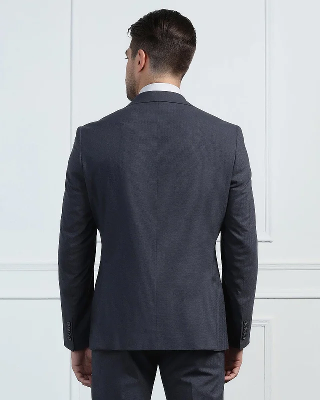 Two Piece Charcoal Textured Formal Suits - Pax