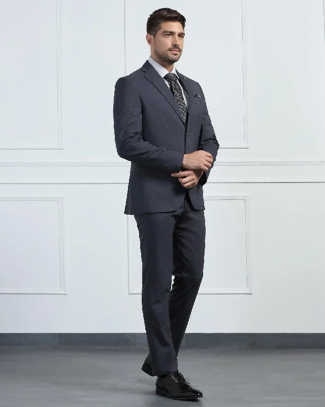 Two Piece Charcoal Textured Formal Suits - Pax