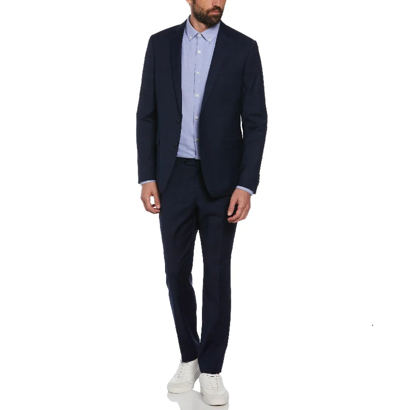 Windowpane Linen Blend Blazer