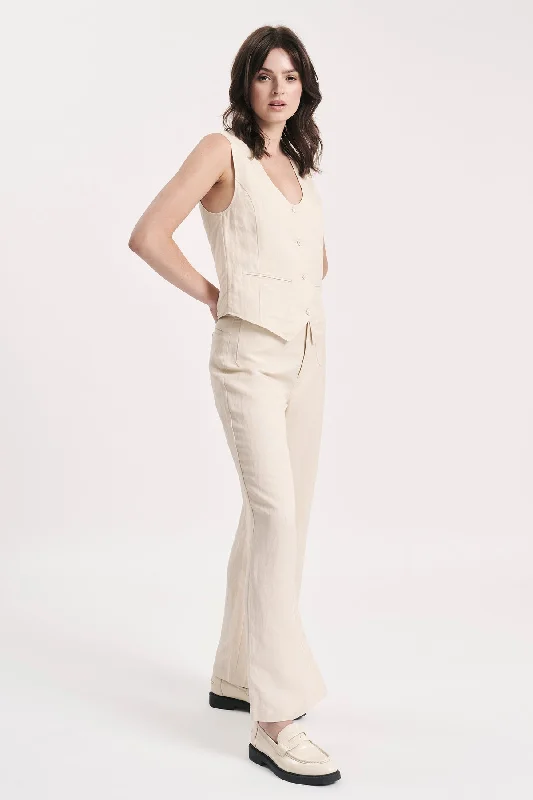 ROLLAS - Sailor Linen Pant in Biscuit