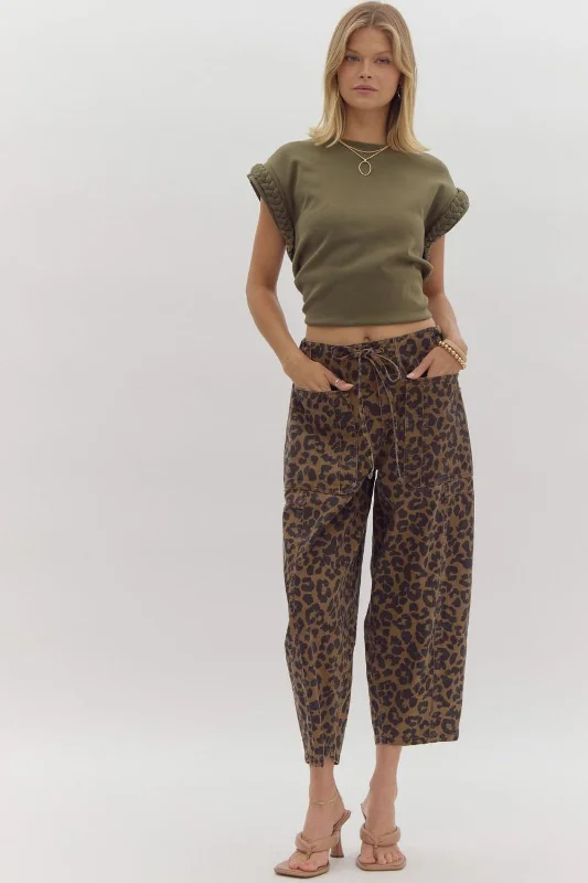 Henry Animal Print Barrel Pants