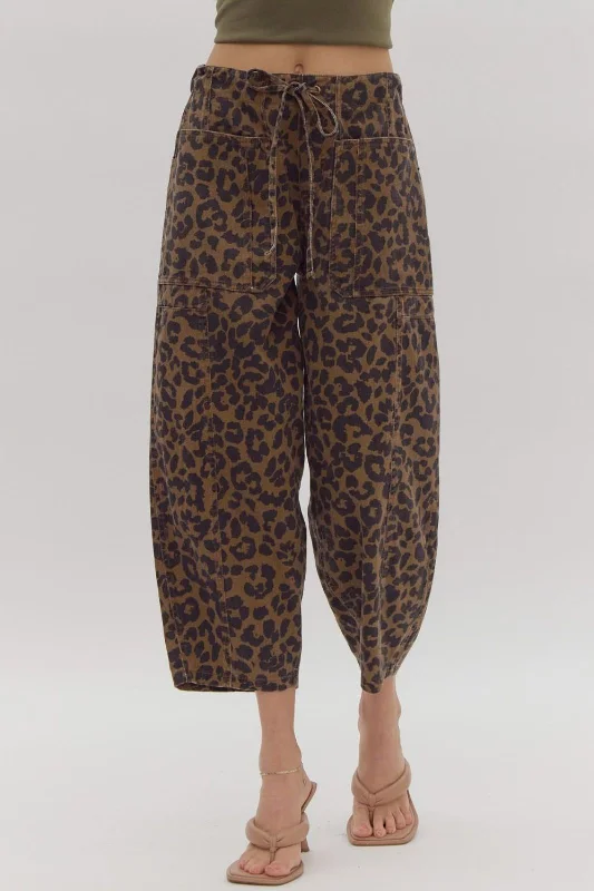 Henry Animal Print Barrel Pants