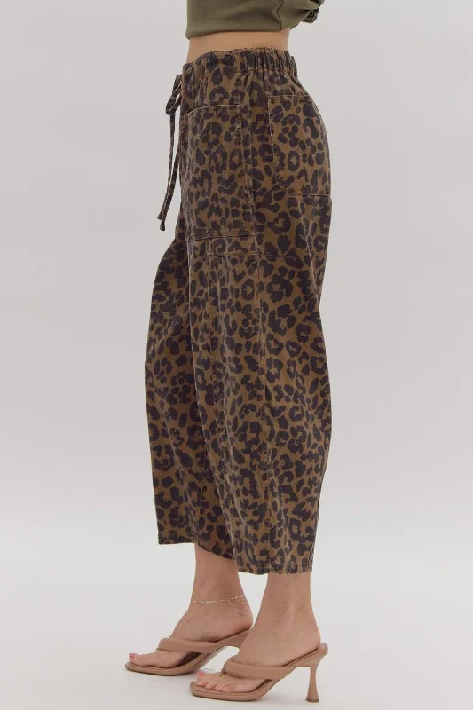 Henry Animal Print Barrel Pants