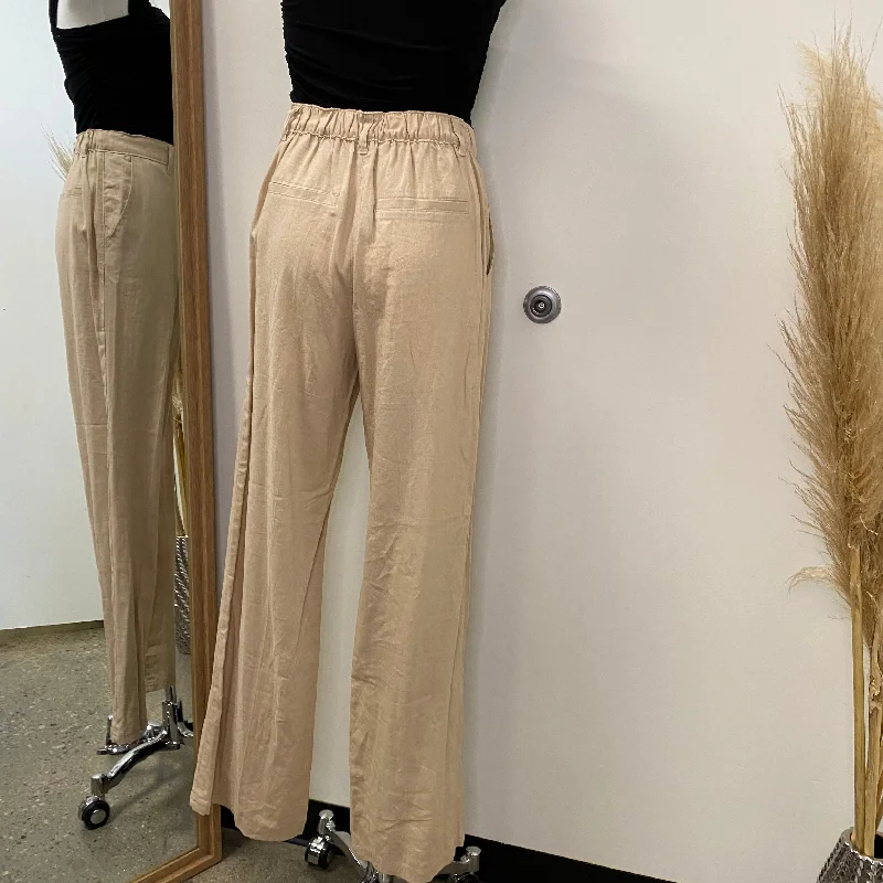 Linen Pants-Khaki