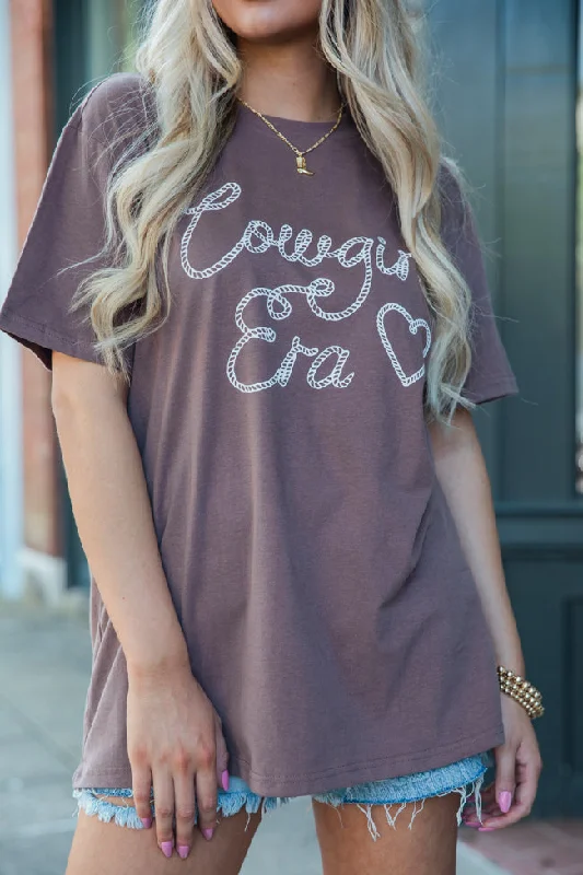 Cowgirl Era Mocha Oversized Graphic Tee