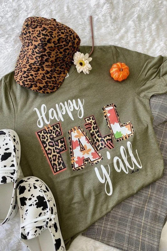 Happy Fall Tee (Olive)