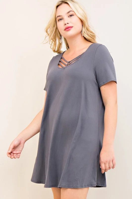 Modal Shirt Dress (Grey)