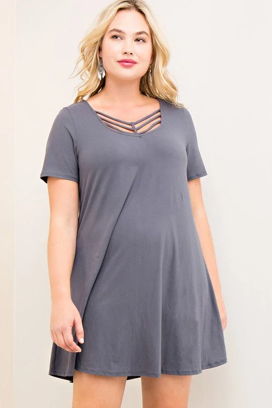 Modal Shirt Dress (Grey)