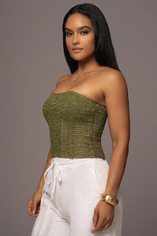 Olive Want It All Crochet Bustier