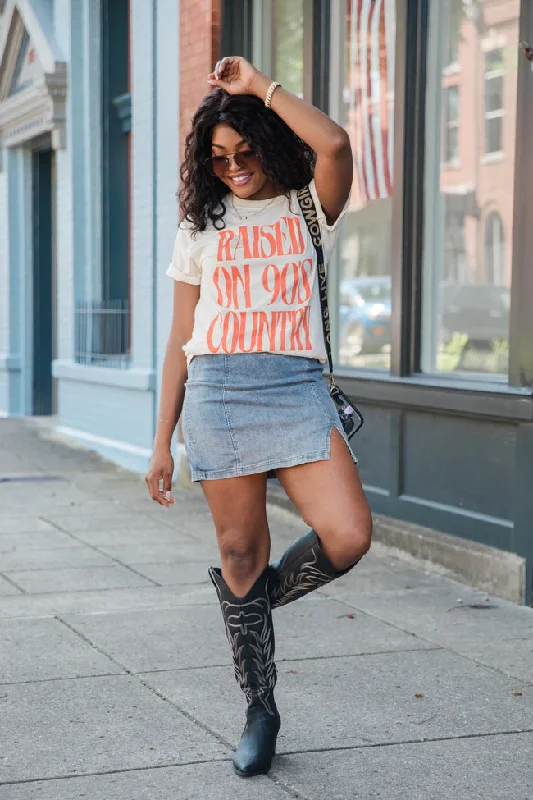 Raised On 90s Country Ivory Comfort Colors Graphic Tee