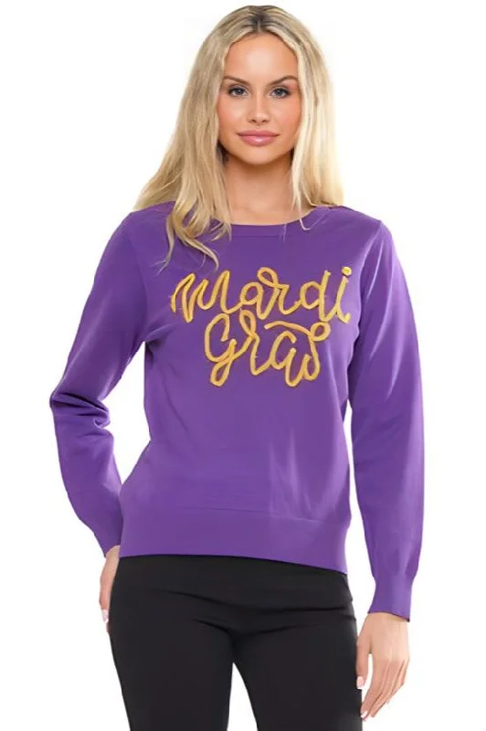 Women's Long-Sleeve Mardi Gras Knit