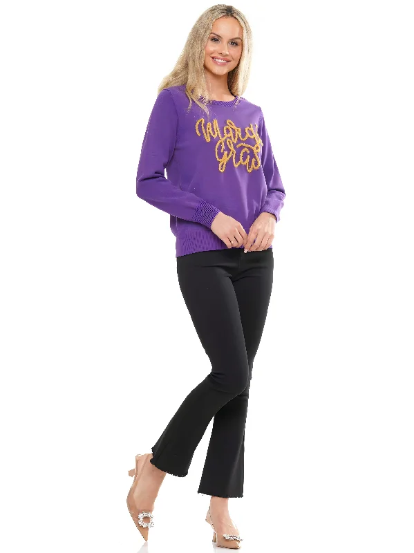 Women's Long-Sleeve Mardi Gras Knit