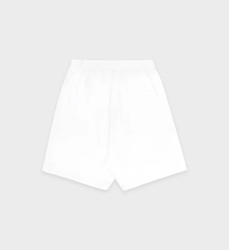 94 Racquet Club Gym Short - White/Navy/Red