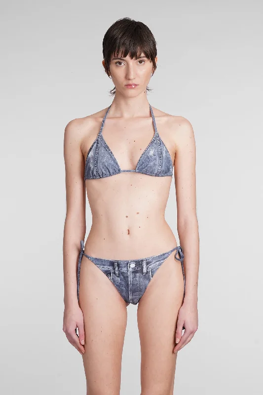 Beachwear in blue cotton