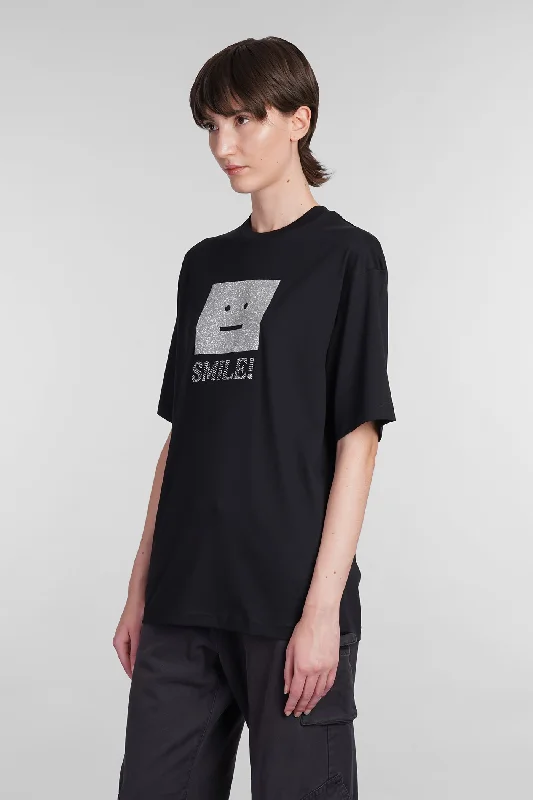 T-Shirt in black cotton