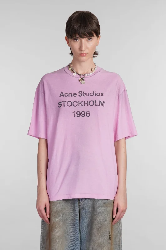 T-Shirt in rose-pink cotton