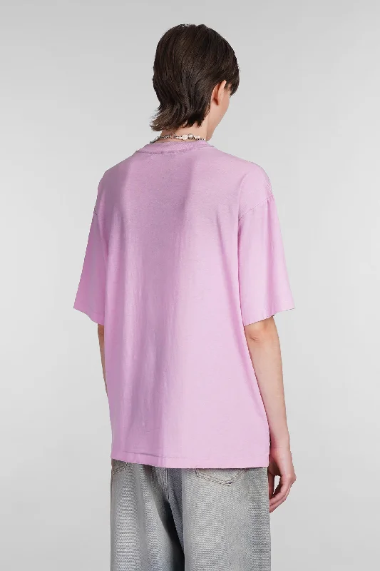 T-Shirt in rose-pink cotton