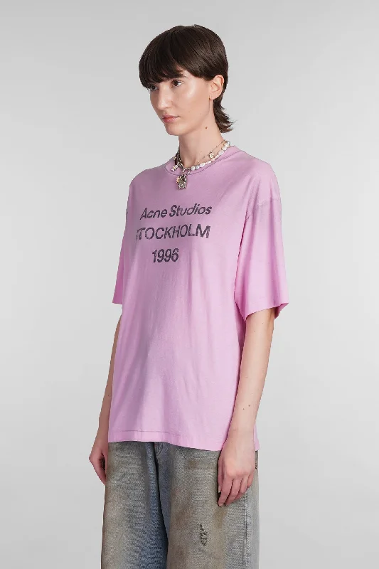 T-Shirt in rose-pink cotton