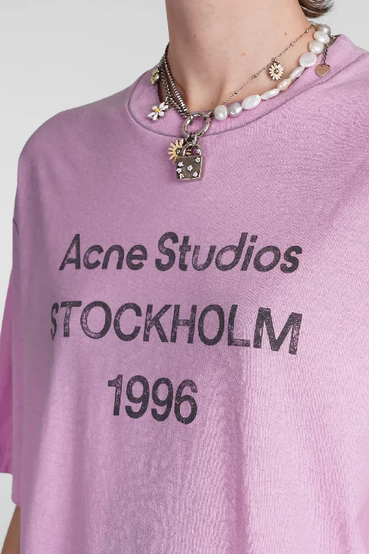 T-Shirt in rose-pink cotton