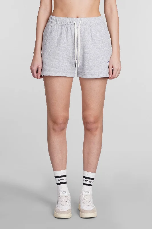 Shorts in grey cotton