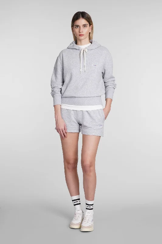 Shorts in grey cotton