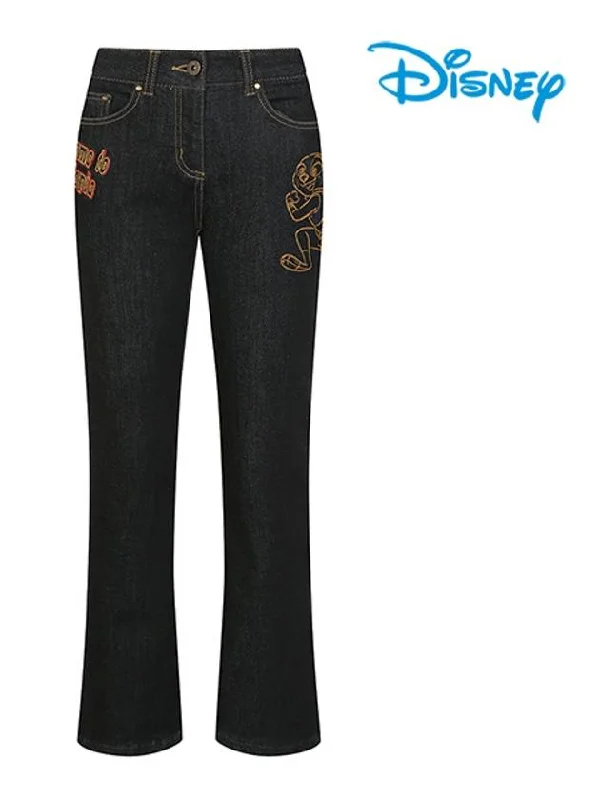 Women s half brushed bootcut denim pants DL3LPJ007