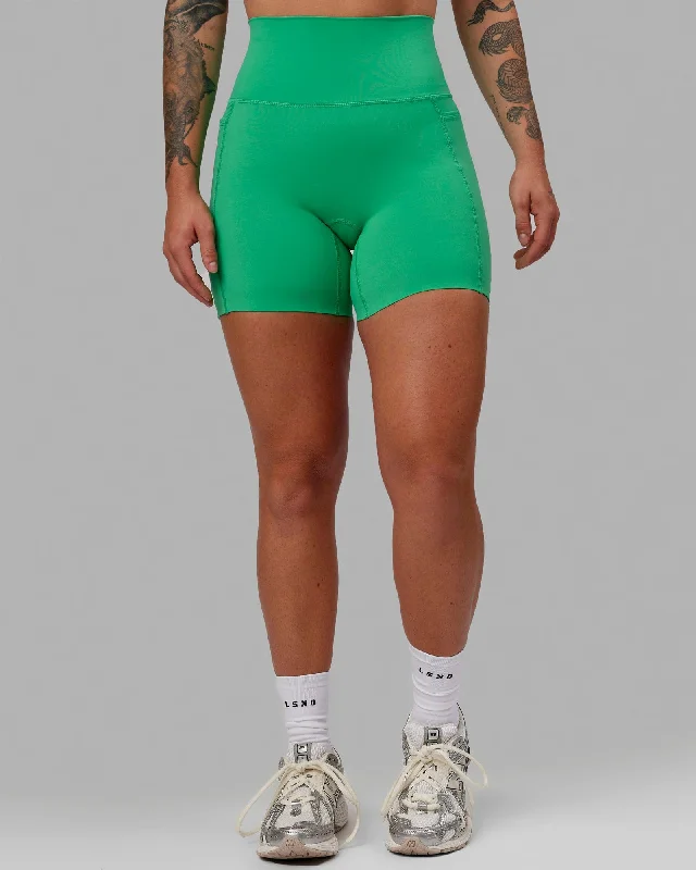 Elixir Mid Short Tights with Pockets - Holly Green