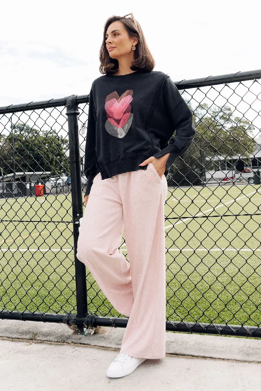 Jessa Pink Terry Pants