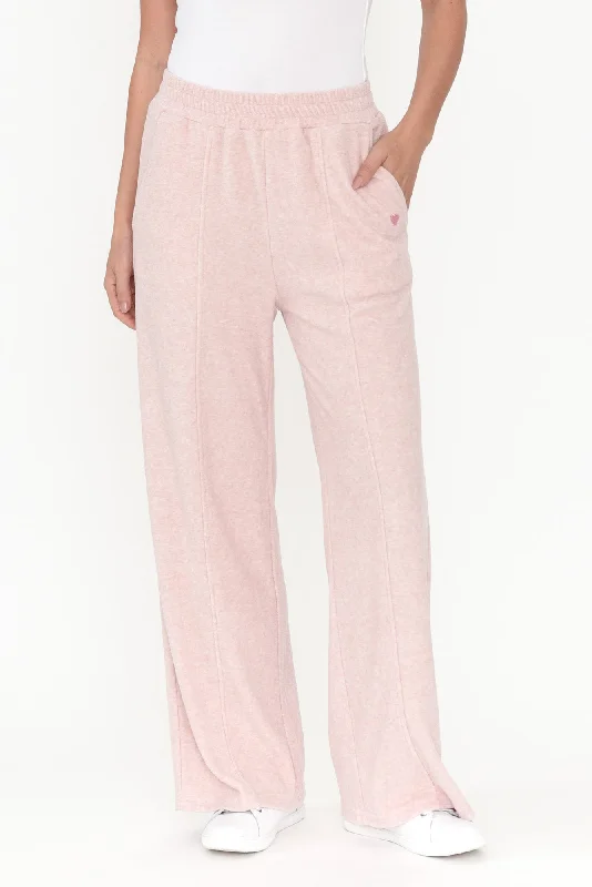 Jessa Pink Terry Pants