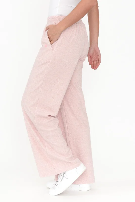 Jessa Pink Terry Pants