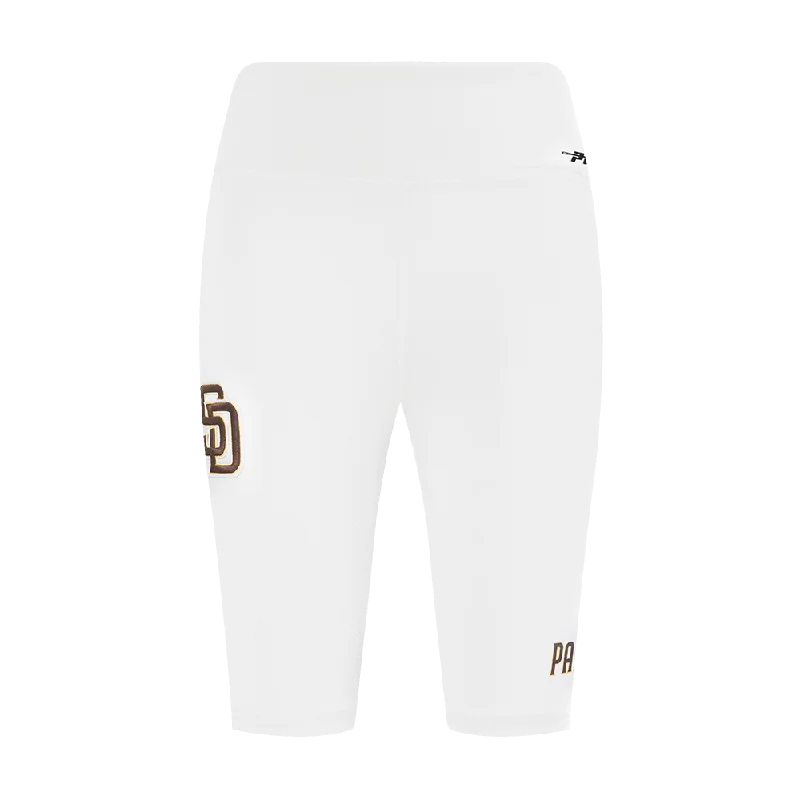 MLB SAN DIEGO PADRES CLASSIC WOMEN'S CTN BIKE SHORT (WHITE)