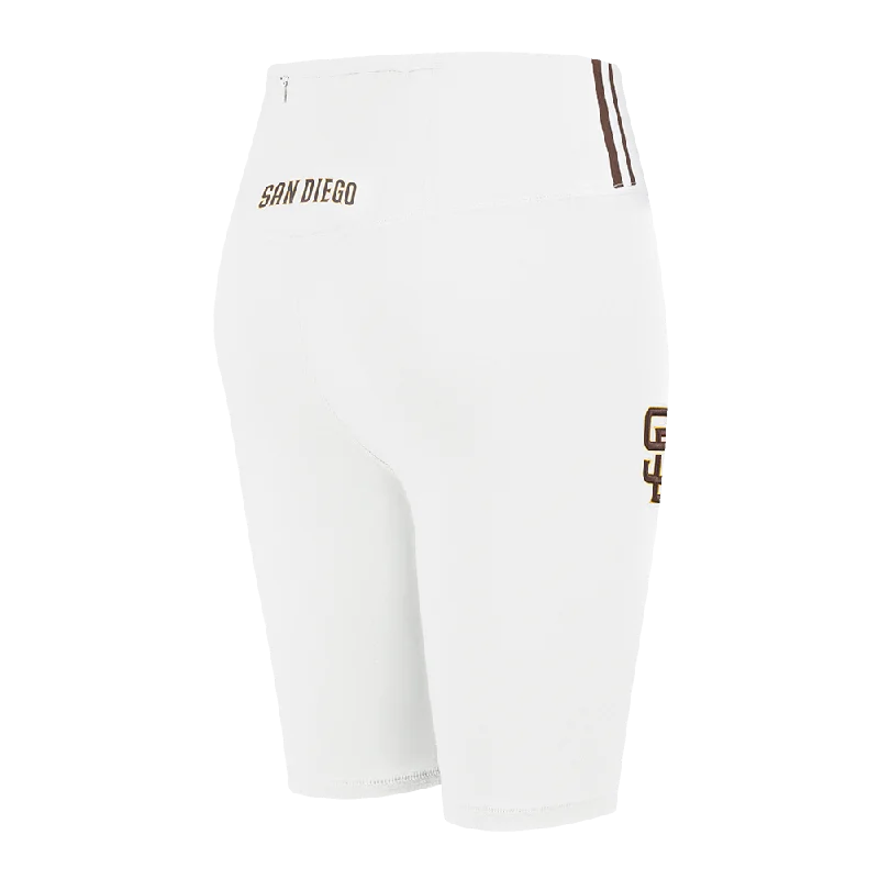 MLB SAN DIEGO PADRES CLASSIC WOMEN'S CTN BIKE SHORT (WHITE)