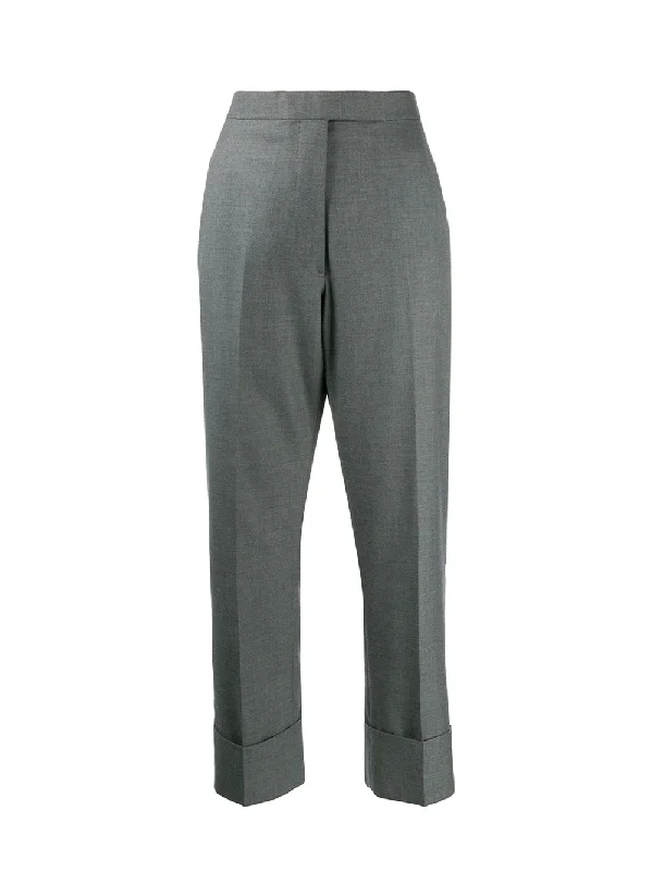 Classic Backstrap Trouser - Fit 1- In Super 120’S Twill Medium Grey