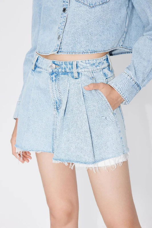 Vintage Fringes Trim Denim Culottes